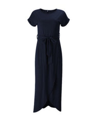 EBay 6 new color, short sleeves, flat sleeves, irregular dress