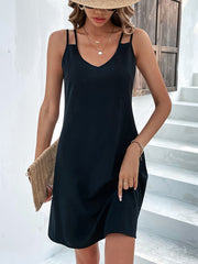 Double-Strap V-Neck Dress - Taboochic