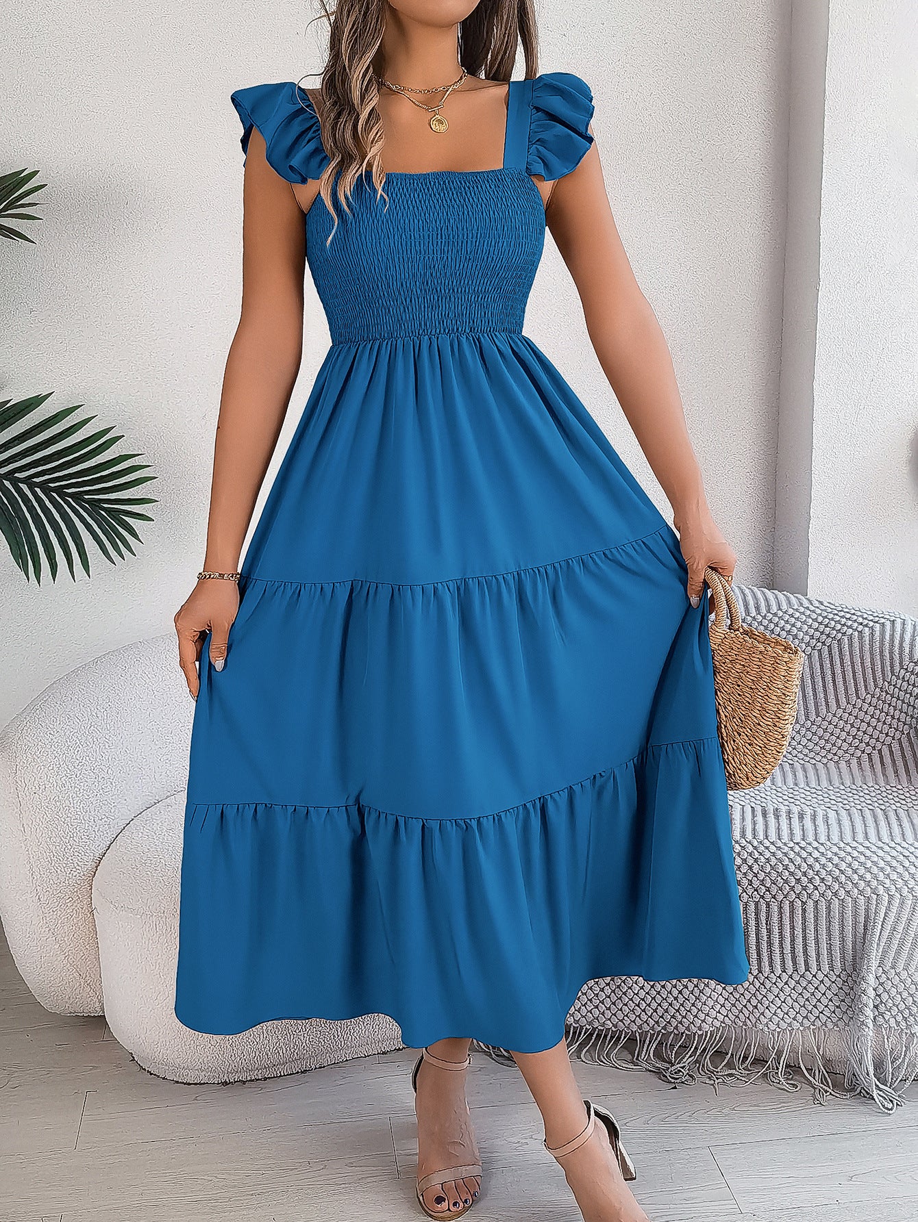 Summer Casual Women's Sleeveless Midi Dress