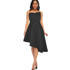 Sexy Bra Sleeveless High Waist Asymmetric Hem Party Dress