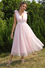 Tied Ruffle Shoulder Sleeveless Dress - Taboochic