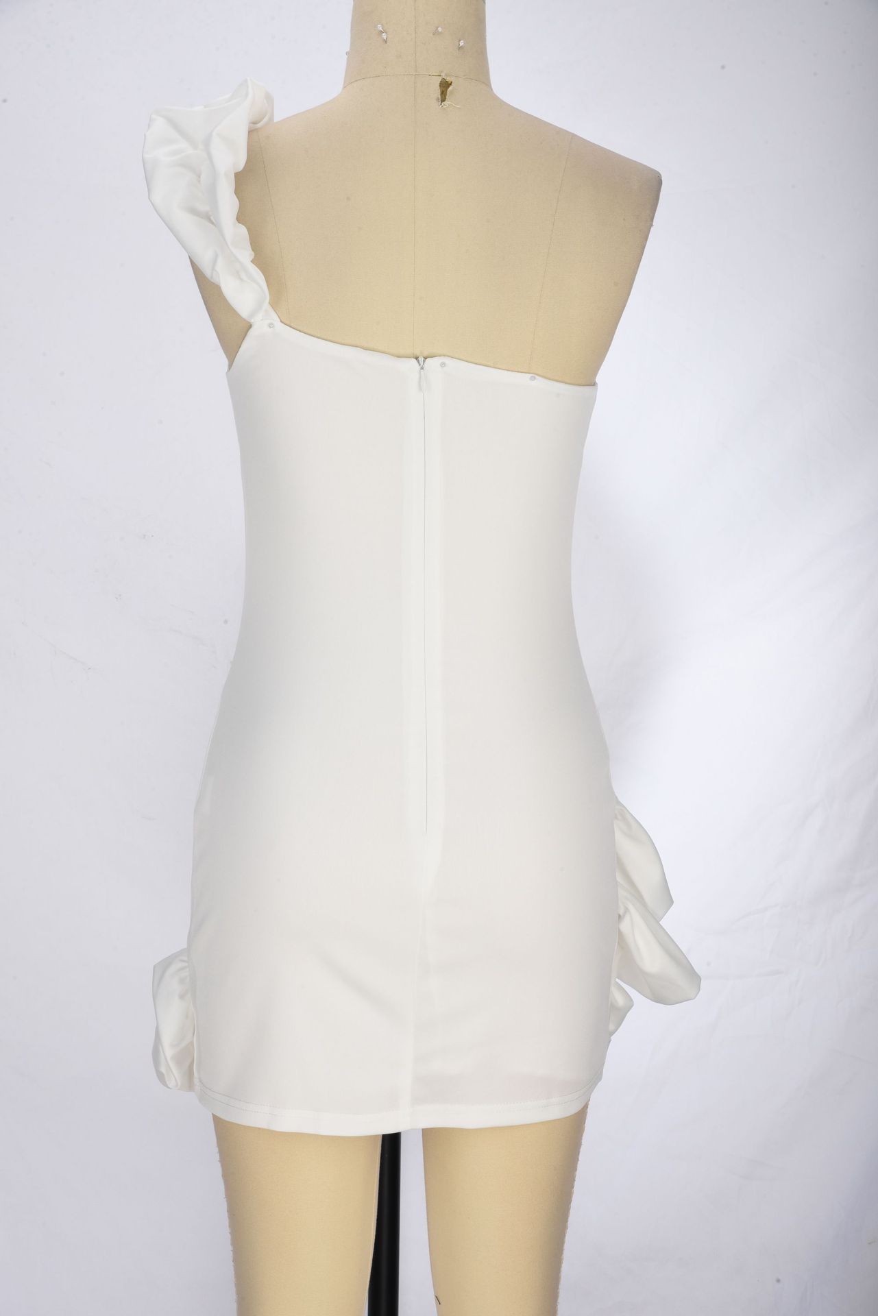 Women's Ruffled Bud Waist Mini Dress