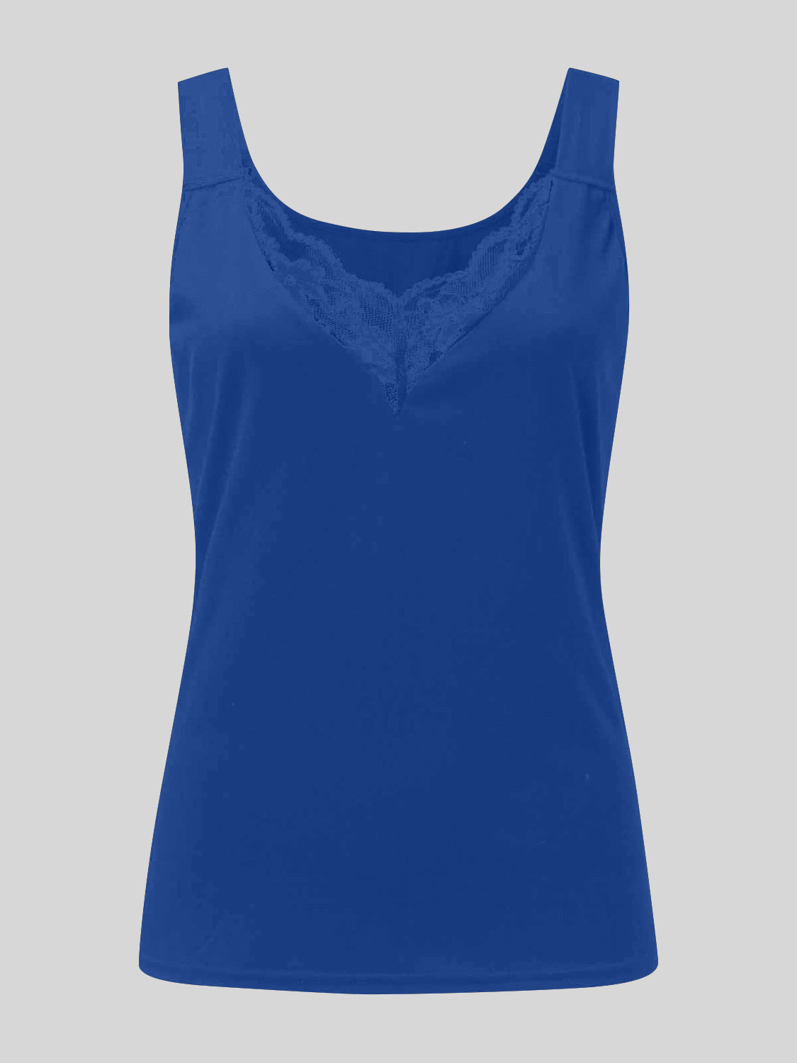 Full Size Lace Detail Sweetheart Neck Tank - Taboochic