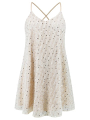 Sequin V-Neck Mini Cami Dress - Taboochic