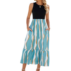 Round Neck Sleeveless Dress