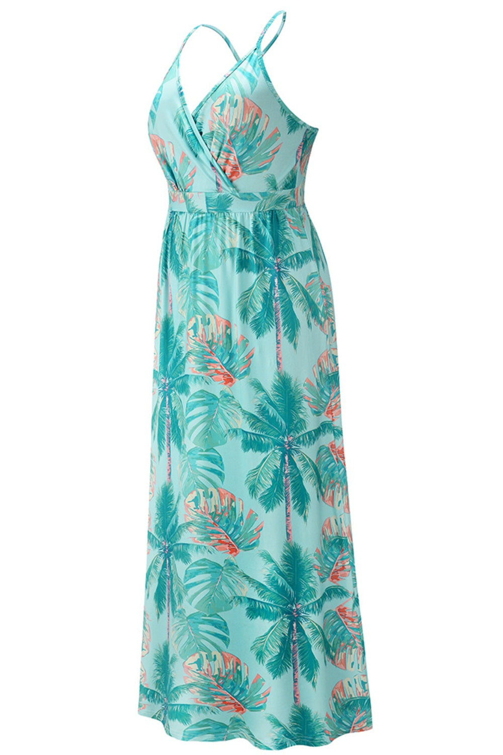 Crisscross Printed Surplice Cami Dress - Taboochic