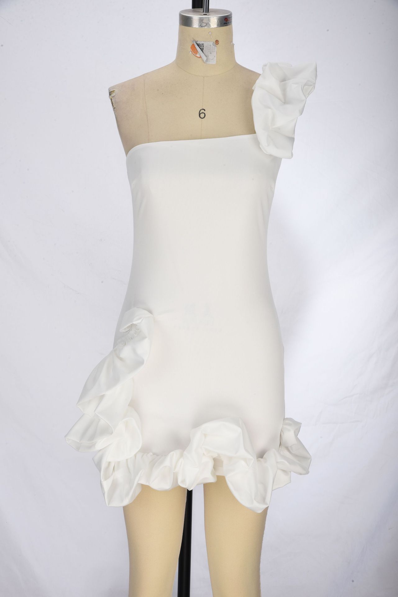 Women's Ruffled Bud Waist Mini Dress
