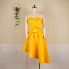 Sexy Bra Sleeveless High Waist Asymmetric Hem Party Dress