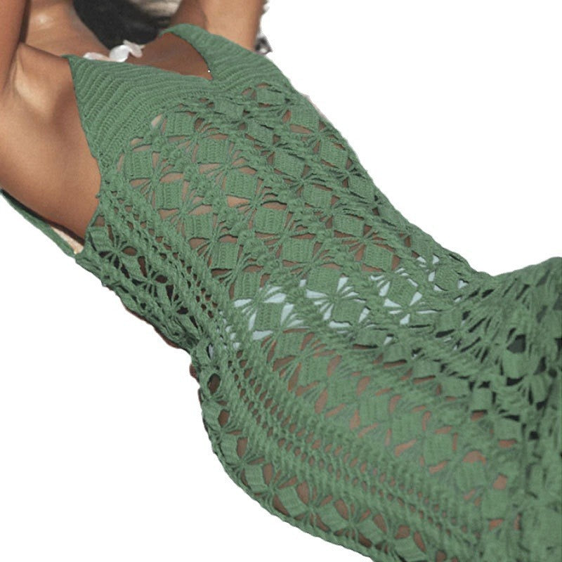 Beach Strap Blouse Hollow-out Dress For Women
