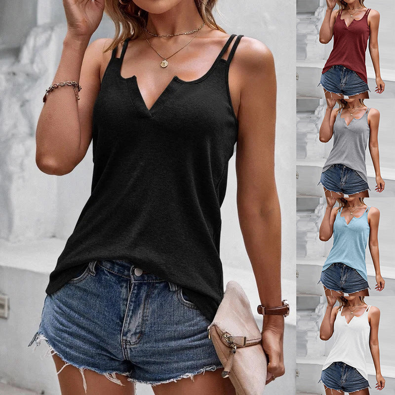 V-neck Camisole Casual Spaghetti Strap Tank Top