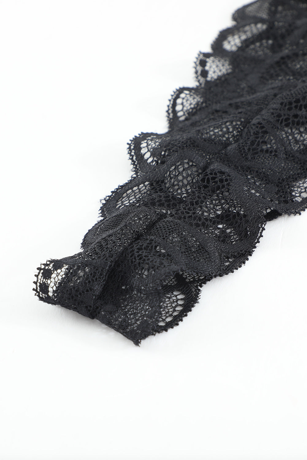 Strappy Three-Piece Lace Lingerie Set - Taboochic