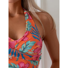 Women's Printed Solid Color Top