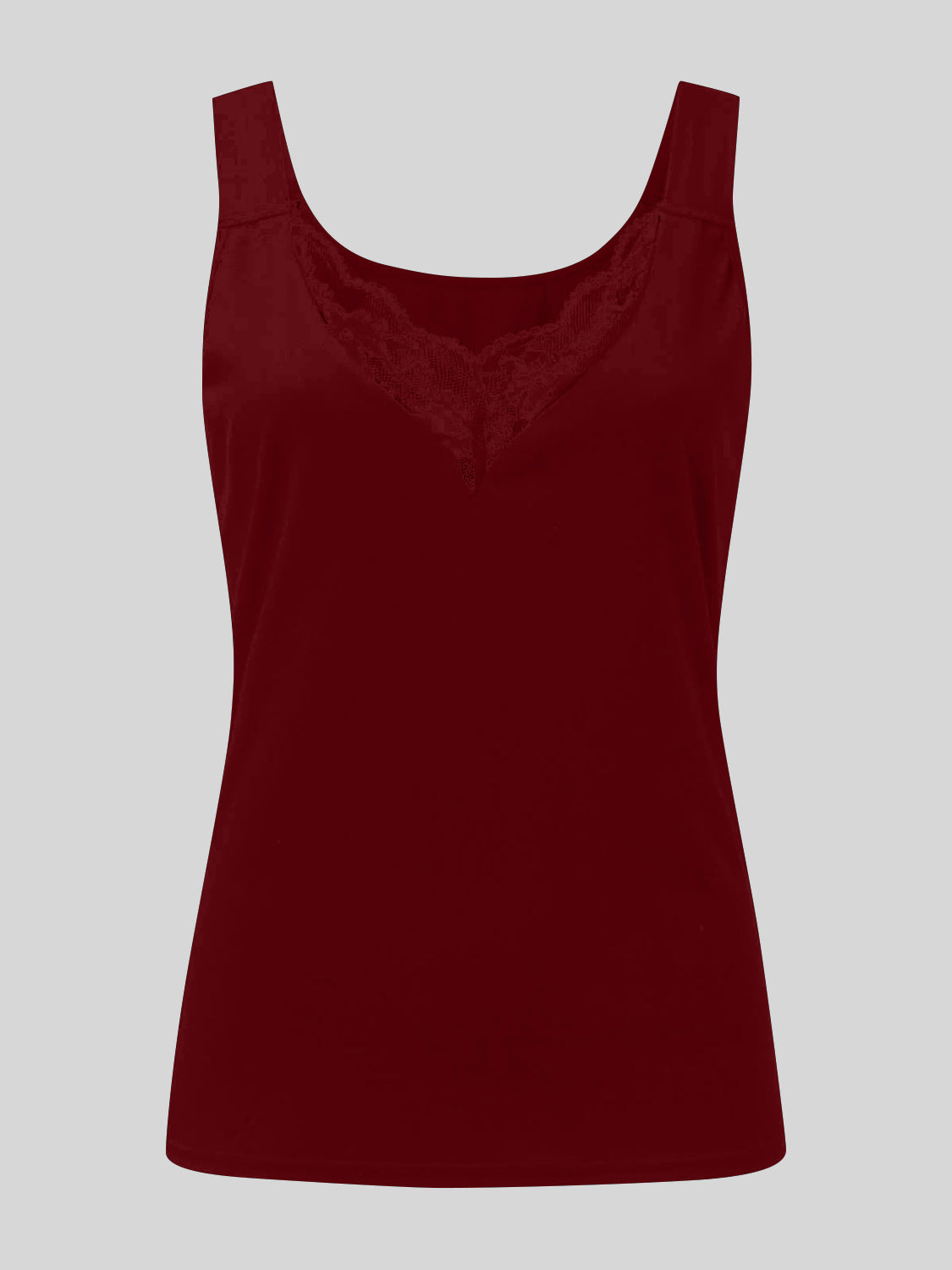 Full Size Lace Detail Sweetheart Neck Tank - Taboochic